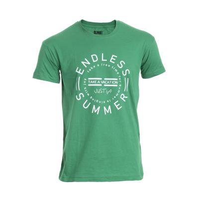 T-SHIRT HOMME DEPART VERT 100% COTON PRINT
