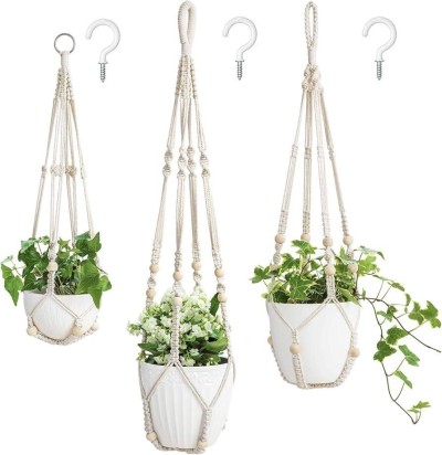 electromenager-electronique-lot-de-2-decoration-suspendue-pour-pot-fleurs-dinterieur-et-exterieure-avec-perles-en-bois-support-decoratif-birkhadem-alger-algerie