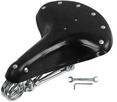 accessoires-selle-de-velo-montagne-riloer-siege-en-cuir-vachette-classique-vintage-avec-ressorts-noir-birkhadem-alger-algerie