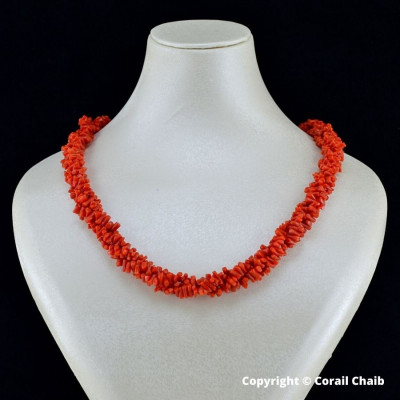 necklaces-pendants-torsade-corail-en-copolino-oursin-3-rangs-el-kala-tarf-algeria