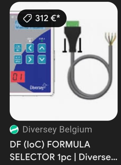 Panneau de commande Diversey pour la sélection des programmes de dosage|Dosage automatique 