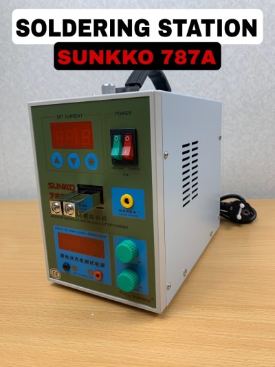 Soudeuse par points / Soldering station SUNKKO 787A (18650 batterie au lithium test et charge) 2in1