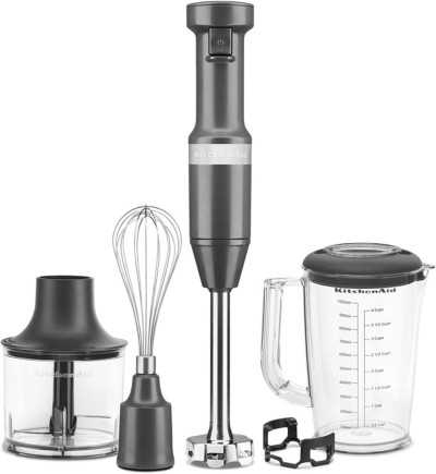 KitchenAid Bras Mixeur compact avec fil, 180 W, Capacité: 1 L - 3 accessoires - 5KHBV83EDG 