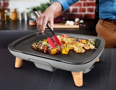 tefal Plancha électrique CB658P01 SAVEURS GOURMET- 2400W-8 personnes-titanium