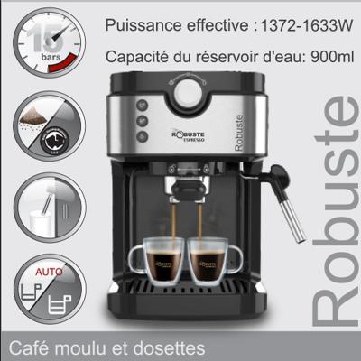 Robuste Machine À Café Avec Bras Automatique -1633W- Cm15 -Noir/Chrome