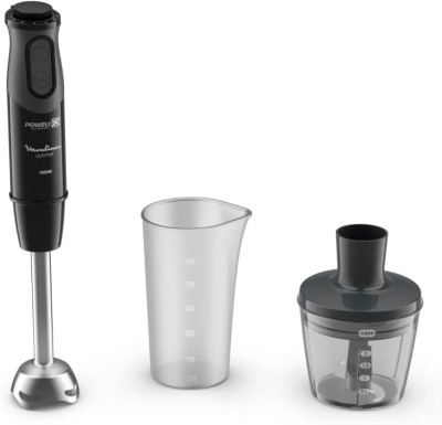 Moulinex Bras mixeur plongeant Optichef - 1000W, 10 vitesses, Hachoir de 500 ml - DD641810 Noir