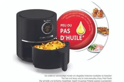 Friteuse sans huile Moulinex- EZ111810- easy fry ultra noir- 4,2L -200C -8 programmes 
