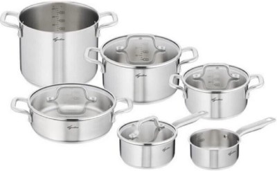 SET DE BATERIE LAGOSTINA VIRTUOSA  DE 10 PIECES MARMITES ET CASSEROLES INOX - 010.721.6000.10