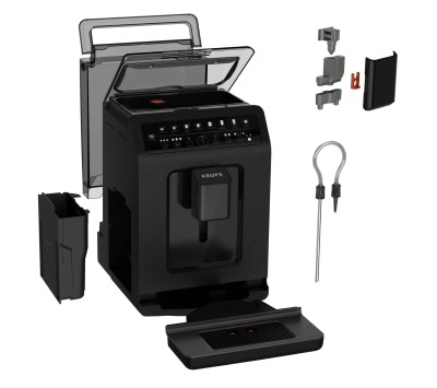 Machine a cafe avec broyeur cappuccino krups EVIDENCE -15 bars - 2.3L- EA897B10 - NOIR