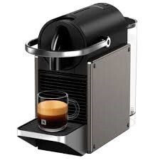 Machine a café capsules NESPRESSO pixie titane - c62- 19 bars - 2 recettes - 0,70 L