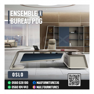 ENSEMBLE DE BUREAU PDG - VIP - IMPORTATION - OSLO - 2M80