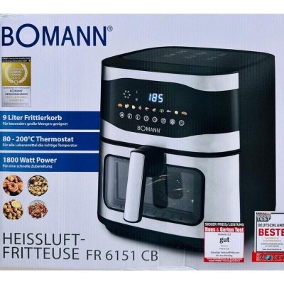 مقلاة هوائية من بومان 9لتر متعددة البرامج Friteuse À Air Chaud 9L 1800W Avec Minuterie Friteuse