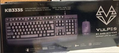 COMBO CLAVIER-SOURIS FILAIRE KB3335 VULPES -CONFORT DESIGN