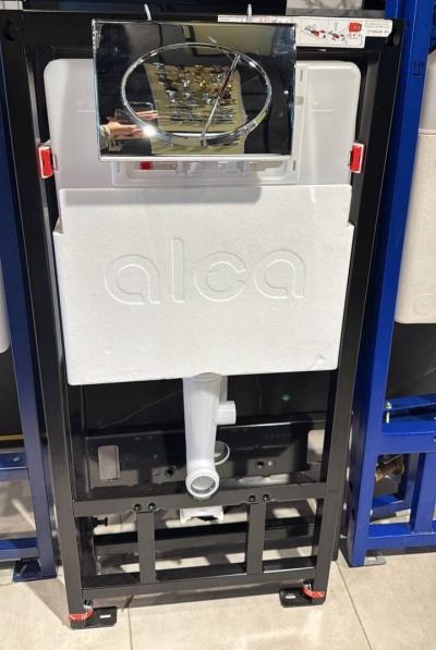 BATI SUPPORT WC ENCASTRE AVEC PLAQUE CHROME ALCA