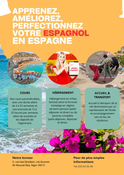 APPRENEZ OU PERFECTIONNEZ VOTRE ESPAGNOL EN ESPAGNE 
