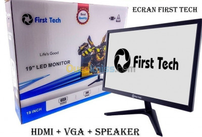ECRAN FIRST TECH 19" VGA+HDMI+SPEAKER