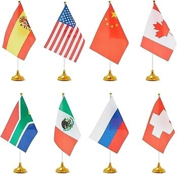 DRAPEAU INTERNATIONAL+SOCLE PM