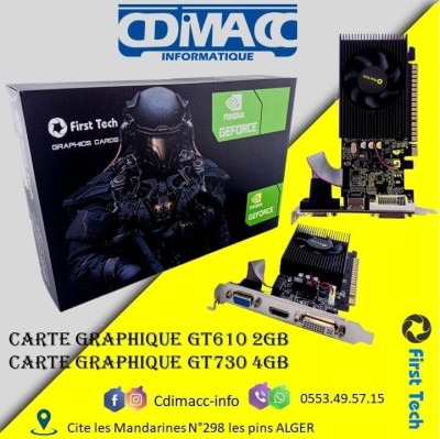 CARTE GRAPHIQUE GT610 2GB  CARTE GRAPHIQUE GT730 4GB