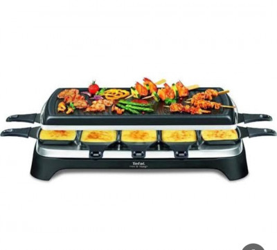  Raclette Tefal Inox & Design RE458812 - Gourmetstel - 10 personen