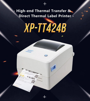 Imprimante Thermique Code Barre Xprinter XP-TT424B pour Ruban Pour Cire Et Résine
