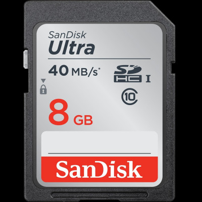 SanDisk Ultra SD  8GB Carte Mémoire XC Jusqu'à 80Mo/S