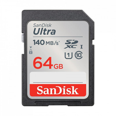 SanDisk Ultra SD 64 GB Carte Mémoire XC Jusqu'à 140 Mo/S