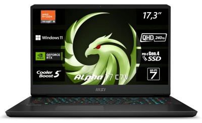 MSI ALPHA A17/RYZEN 9-7940HX 5GHZ/RAM 16GB/512GB SSD/NVIDIA RTX 4070 8GB/ECRAN 17.3 POUCE 2.5K 240HZ