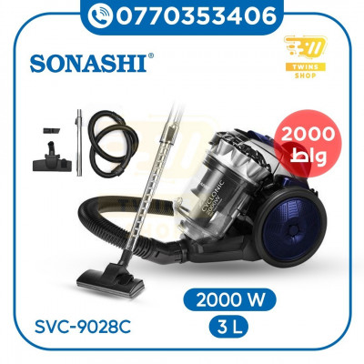 Sonashi Aspirateur Traîneau SVC-9028C - 2000 Watts - Réservoir 3 Litres - Noir