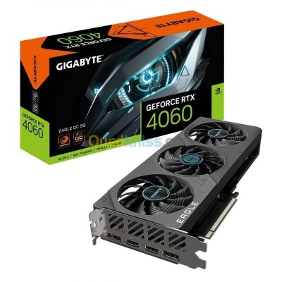 GIGABYTE GEFORCE RTX 4060 EAGLE OC 8G - 8 GO GDDR6 - DLSS3 - 2XHDMI - 2XDP- DLSS 3 - PCI EXPRESS 