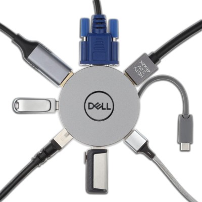 DELL DA310 - ADAPTATEUR MOBILE USB-C - 7 PORTS - 90W - MULTI-ÉCRANS - USB-C