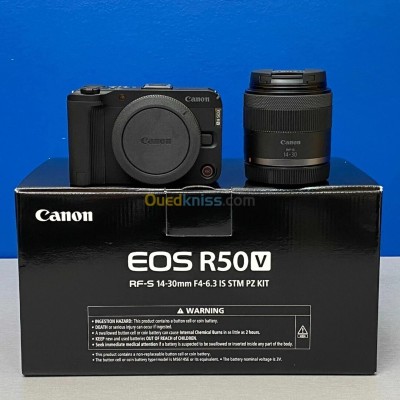 CANON EOS R50 V - APPAREIL PHOTO NUMÉRIQUE HYBRIDE 4K + OBJECTIF RF-S 14-30MM F/4-6.3 IS STM PZ