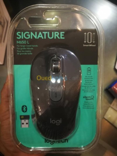 Logitech Signature M650 L - Souris Sans Fil & Bluetooth - Graphite - 