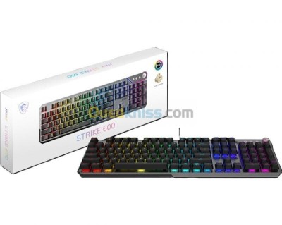 MSI STRIKE 600 - CLAVIER GAMING - SILENT SWITCHES - ERGONOMIC KEYCAPS - MYSTIC - USB 2.0 - BLACK