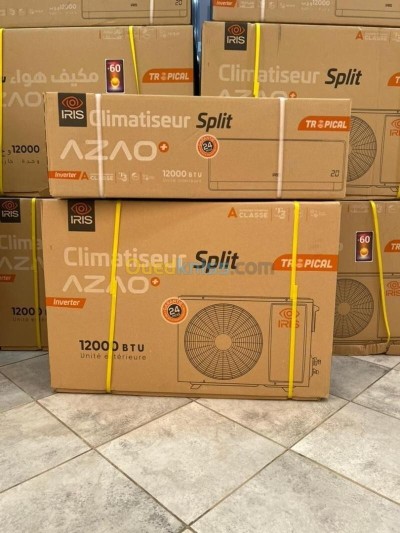 IRIS SPLIT AZAO+ CLIMATISEUR 12000 BTU TROPICAL - INVERTER - CHAUD & FROID - PLUS DE 60 DEGRÉ -BLANC