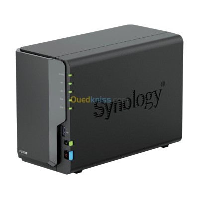 SYNOLOGY DS225+ - NAS 2 BAIES - CELERON J4125 - RAM 2GO - 2.5 GBE - SAUVGARDE & PARTAGE - BLACK