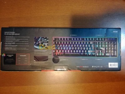 MARS GAMING MK320 - CLAVIER SEMI MÉCANIQUE - RED TECHNOLOGY- RGB - REPOSE-POIGNETS - QWERTY- NOIR
