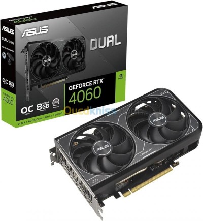 ASUS GEFORCE RTX 4060 DUAL OC V2 - 8GO GDDR6 - DLSS3 - RAY TRACING - REFLEX - TWEAK III - BLACK