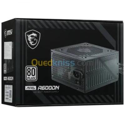 ALIMENTATION MSI MAG A600DN 600W ATX 12V - 80 PLUS BRONZE 60Hz - NOIR