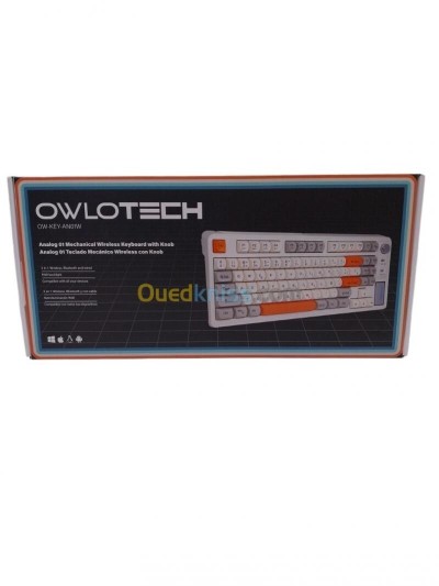 CLAVIER OWLOTECH - OW-KEY AN01W - BLUETOOTH - RGB - anti-ghosting - MULTIPLATFORM - USB-C - WHITE 