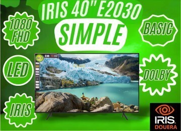 TV IRIS E2030 40" POUCES - LED HD BASIC - FLICKER FREE - DOLBY AUDIO- 16:9 60HZ - HDMI / USB -BLACK