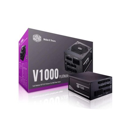 COOLER MASTER V1000 - ALIMENTATION 1000W PLATINUM - FULL MODULAIRE - 80 PLUS - DC to DC - BLACK
