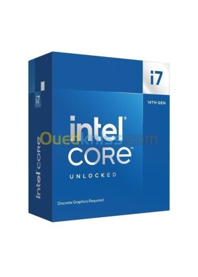 PROCESSEUR INTEL CORE i7-14700KF - FCLGA1700 - 20 COEURS - 33Mo CACHE - TO 5.60 GHZ - 253 W 