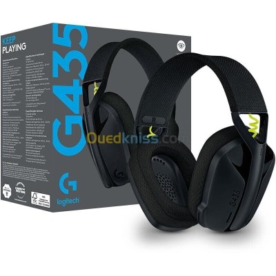 LOGITECH G435 LIGHTSPEED - CASQUE GAMER SANS FIL - BLUETOOTH - ULTRA-LÉGER - MICRO INTÉGRÉ - BLACK