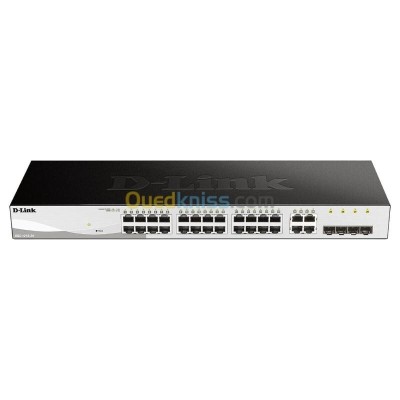D-LINK DGS-1210-28 - SWITCH 28 PORTS GIGABIT - MANAGEABLE SMART - VLAN - QoS - RACKABLE - 56 GBPS