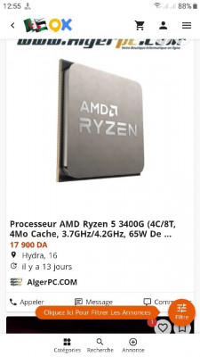 processeur-ryzen-5-3400g-bouzareah-alger-algerie