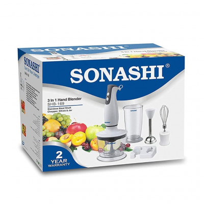 SONASHI Bras Mixeur Multifonction 3en1 300W SHB-169JBC - Blanc