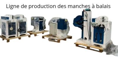 la ligne de production des Manches à Balais en bois
