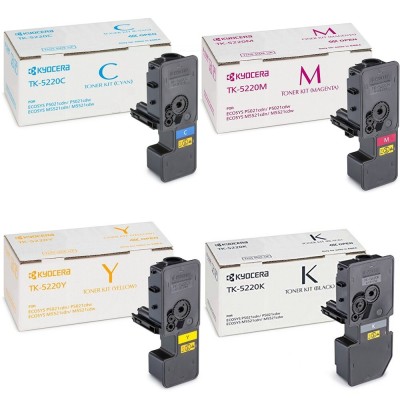 PACK DE TONER KYOCERA TK-5220 NOIR + 03 COULEURS ORIGINAL