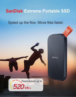 DISQUE SSD SANDISK PORTABLE SSD 2TO NEUF SOUS EMBALLAGE 