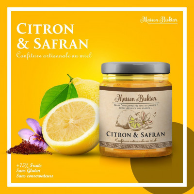 Confiture artisanle citron et safran